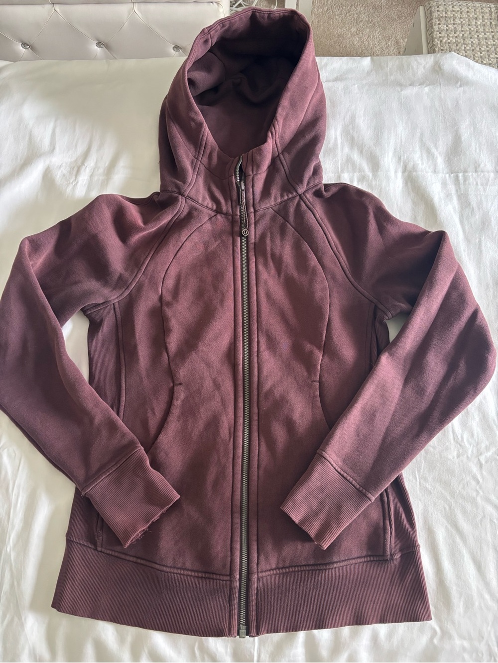 lululemon athletica Zip-Up Hooded Jacket in Plum
